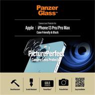 PanzerGlass PicturePerfect - Chránič na objektiv pro mobilní telefon - kompatibilní s pouzdrem - barva rámu černá - pro Apple iPh