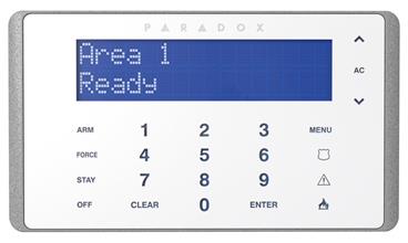 Paradox K656 - bílá LCD klávesnice s dotykovými klávesami