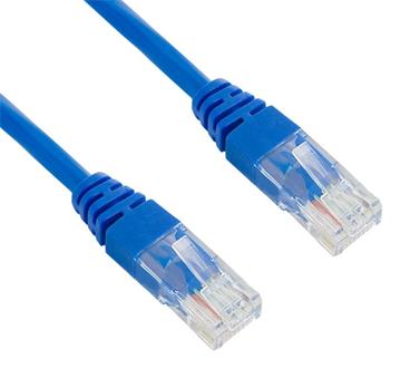 Patch kabel Cat 5e UTP 0,25m modrý