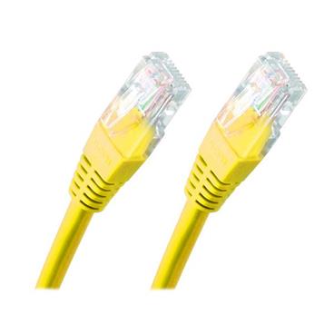 Patch kabel Cat 5e UTP 0,5m - žlutý