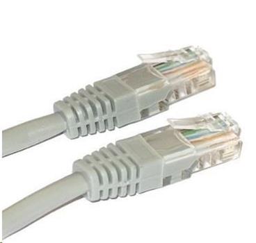 Patch kabel Cat5E, UTP - 0,1m, šedý