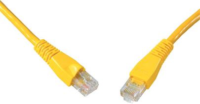 Patch kabel CAT6 UTP PVC 7m žlutý snag proof