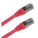 Patch kabel Cat6A, S-FTP - 0,5m, červený