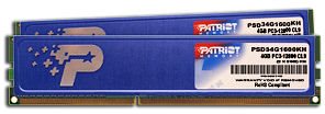 Patriot 2x4GB 1333MHz DDR3 CL9 DIMM s modrým chladičem