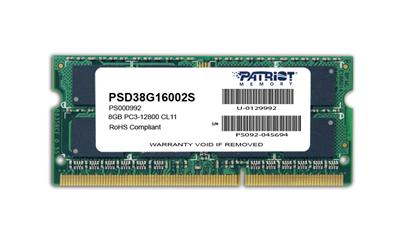 Patriot SO-DIMM DDR3 8GB, PC3-12800 1600MHz CL9
