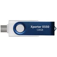 PATRIOT Xporter X550 128GB / USB Typ-A + USB Typ-C / USB 3.2 Gen 1 / bílo-modrá