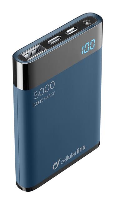 PB Cellularline Manta HD,5000 mAh,USB-C, modrá