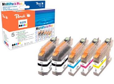 PEACH kompatibilní cartridge Brother LC-223 MultiPack Plus, 2xbk, c, m, y, 1x16ml; 3x8,5ml