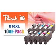 PEACH kompatibilní cartridge Epson No. 16XL, Combi pack (10) 4xBlack 4x15 ml, 2x Cyan, 2x Magenta, 2x Yellow 6x10 ml