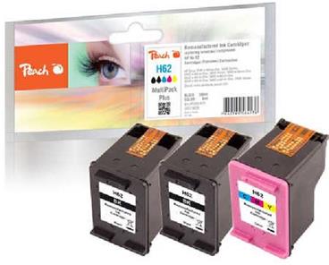 PEACH kompatibilní cartridge HP No 62 MultiPack Plus, 2 x black, 1 x color