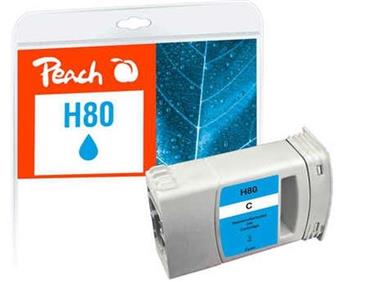 PEACH kompatibilní cartridge HP No. 80, azurová, C4872A, 175ml