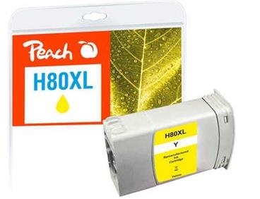 PEACH kompatibilní cartridge HP No. 80 (XL), žlutá, C4848A, 350ml