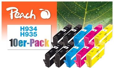 PEACH kompatibilní cartridge HP No. 934/935, Combi pack (10), 4x bk, 2x c,m,y; 4x19/6x8,1ml