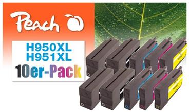 PEACH kompatibilní cartridge HP No. 950/951XL, Combi pack (10), 4x bk, 2x c,m,y; 4x78/6x27ml