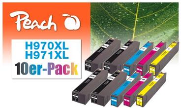 PEACH kompatibilní cartridge HP No. 970/971XL, Combi pack (10), 4x bk, 2x c,m,y; 4x250/6x110ml