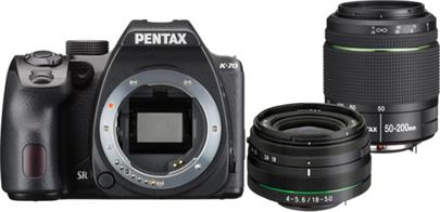 Pentax K-70 Black + DAL 18-50 mm DC WR RE + DAL 50-200 WR