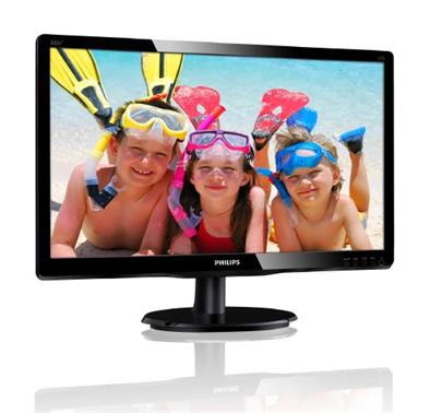 Philips LCD 200V4QSBR 19,5"wide/1920x1080/8ms/10mil:1/DVI/LED/MVA