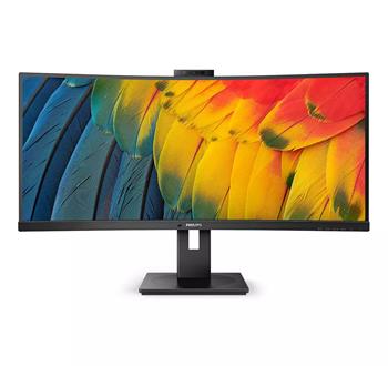 Philips LCD 34B1U5600CH 34" zakřivený VA/3440x1440@100Hz/4ms/350cd/DP/HDMI/4xUSB/USB-C dock/RJ45/Webcam/Repro/HAS/VESA