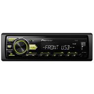 Pioneer MVH-09UBG 1-DIN autorádio bez CD mechaniky sAM/FM tunerem, zelené podsvícení,kompatibilní s Android, přehrává so