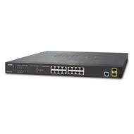 PLANET GS-4210-16T2S Switch 16 x 10/100/1000 + 2x 100/1000 SFP, WebSmart/SNMP, kov, rack