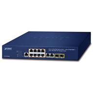 Planet GS-4210-8P2C PoE switch L2/L4, 10x 1000Base-T, 2x SFP, 8x PoE+, Web/SNMP/Telnet/Console, extend 10Mb/s, 802.3at-1