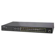 PLANET GS-5220-16S8CR switch 24x SFP(DDM) 100/1000Base-X, 8x 1000Base-T, AC+DC, Web/SNMP, QoS, IPv6