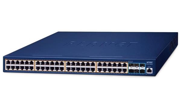 Planet GS-6311-48P6X switch L3, 48x1GE, 6x10G SFP+, PoE 802.3at 600W