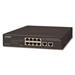 Planet GSD-1008HP, PoE switch 8x PoE 802.3at 120W+ 2x 1000Base-T,VLAN,extend mód 10Mb/s do 250m, fanless