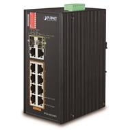 Planet IFGS-1022HPT, PoE switch 8x 100Base-TX, 2x SFP+2x TP 1000Base-X, 802.3at 240W, PoE ext,-40 až 75st.C