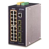 Planet IGS-6325-16P4S, 16x 1000Base-T, 4x 1000Base-T, L3 WEB/SNMPv3, -40 až 75°C, AC+DC, IP30, PoE 440W, fanless