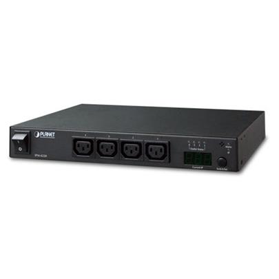 Planet IPM-4220, IP ovládání 4x zásuvek 230V/10A, desktop, LED+displej, možnost senzoru