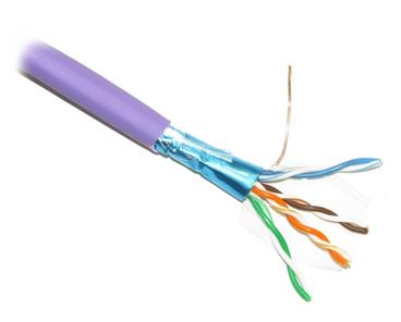 PLANET kabel FTP, drát, 4pár, Cat5e, LS0H, Dca, Planet Elite, balení 233m, fialový