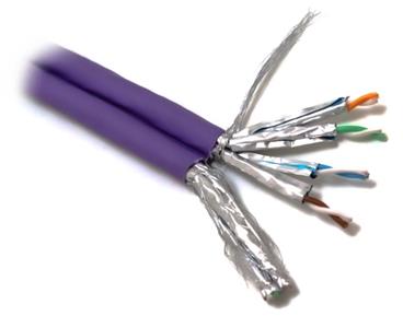 PLANET kabel FTP, drát, Cat 6A, 4p, 500MHz, LS0H, stíněný každý pár, Planet Elite, fialový, Dca, balení 500m TWIN