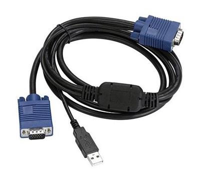 Planet KVM-KC1-1.8m KB/Video/Mouse kabel s USB pro KVM řady 210, integrovaný převodník USB-PS/2