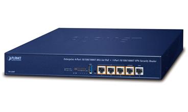 PLANET VR-300P Enterprise router, firewall, VPN, VLAN, QoS, 2x WAN, 4x PoE, high availability, AP controler, Radius