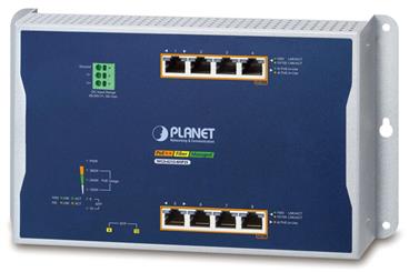 Planet WGS-4215-8HP2S nástěnný L2/L4 PoE switch, 8x1Gb+2xSFP,extend mód 10Mb, PoE802.3bt 360W, -40~75°C,48-56VDC,fanless
