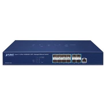Planet XGS-6311-12X L3 switch, 12x10G SFP+, Web/SNMP/konzole/Telnet, L3 RIP/OSPF, QoS