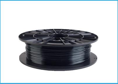 Plasty Mladeč tisková struna/filament 1,75 PETG transparentní černá, 0,5 kg