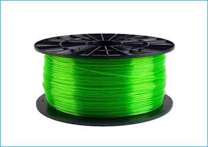 Plasty Mladeč tisková struna/filament 1,75 PETG transparentní zelená, 1 kg