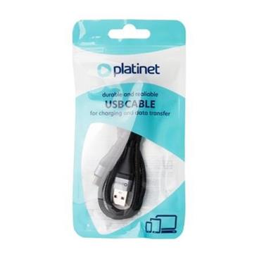 Platinet Datový Kabel USB-A - USB-C 3A, 18W, 1m, 5 Gbps, černý