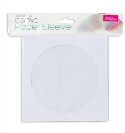 PLATINET papírová obálka na CD s okýnkem 100ks - maloobchodní balení