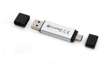 PLATINET PENDRIVE USB 3.0 + Type-C 32GB SILVER [45454]