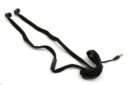 PLATINET sluchátka Shoelace Wired Handsfree, 3,5mm jack, černá