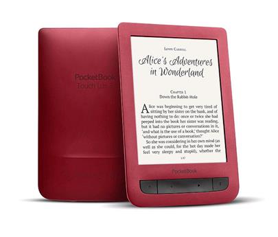 PocketBook 626 Touch Lux3 Red ebook reader, 6´´ E-ink 1024x758 LCD, WLAN b/g/n, 4GB/SD+100 knih zdarma
