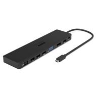 PORT CONNECT Dokovací stanice 11v1, 1x4K, RJ45,HDMI,Display Port,VGA,USB-C 100W, 4xUSB-A,micro/SD