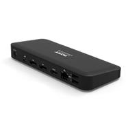 PORT CONNECT Dokovací stanice pro kanceláře, USB-C, 3x4K, černá