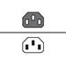Power cord, C13 to C14 (recessed receptacle),10A