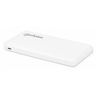 Powerbank 10,000 mAh, Two USB-A Output Ports (2.1 A and 1 A), Two Input Ports (USB-C and Micro-USB,