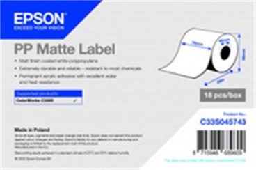 PP Matte Label - Continuous Roll: 76mm x 29m