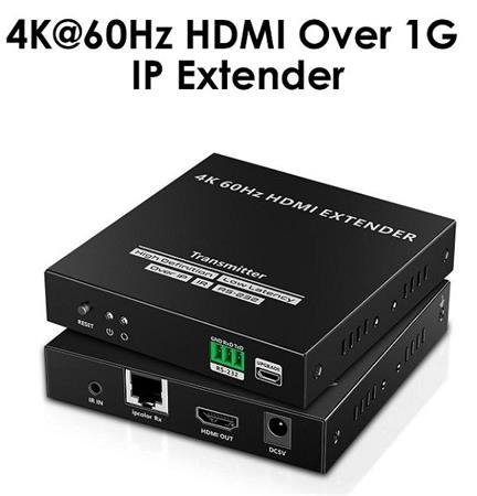 PremiumCord 4K@60Hz HDMI nekompresovaný extender na 120m přes LAN, over IP, HDR